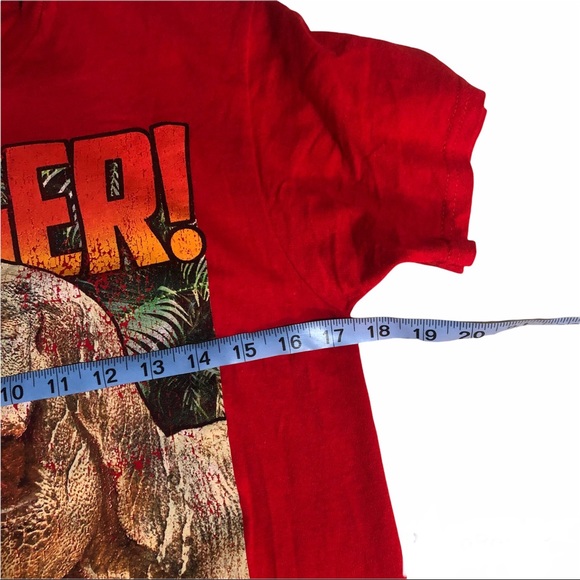 Dinosaur red graphic T- shirt “danger” Size S - Picture 5 of 9